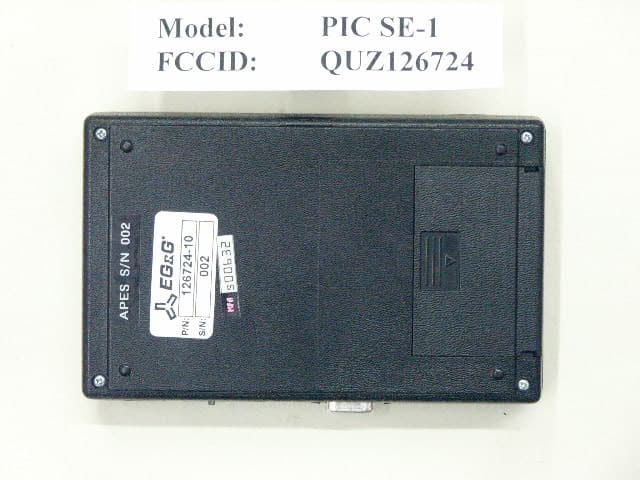 Personal ID Credential Enrollment Station - FCC ID QUZ126724 - EG&G Technical Services, Inc