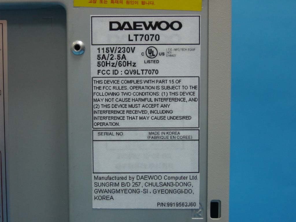 Personal Computer - FCC ID QV9LT7070 - DAEWOO Computer Co., Ltd. (1)