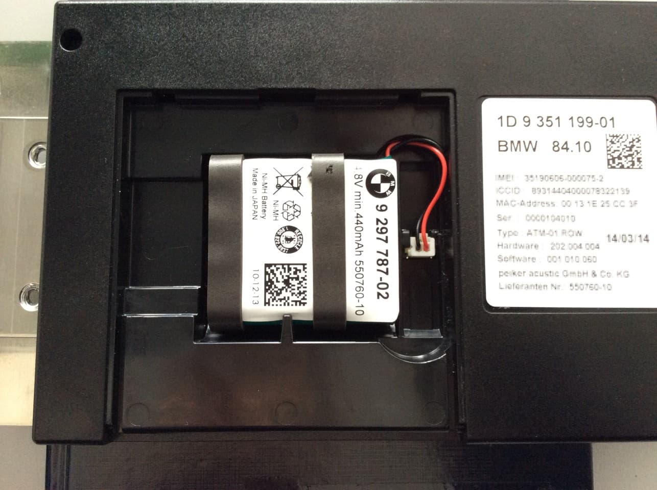 Advanced telecommunication Module (ATM), telematics Control Unit - FCC ID QWY-ATM-T-522 - VALEO Telematik und Akustik GmbH