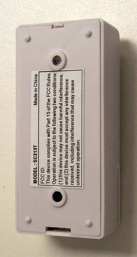 Wireless Doorbell Transmitter - FCC ID QZHSCILSC313T - Styling city industries ltd.