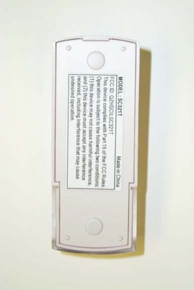 Wireless Doorbell Transmitter - FCC ID QZHSCILSC321T - Styling city industries ltd.