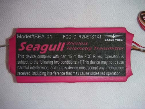 Seagull Wireless Telemetry system - FCC ID R2I-ETSTX1 - Eagle Tree Systems, LLC