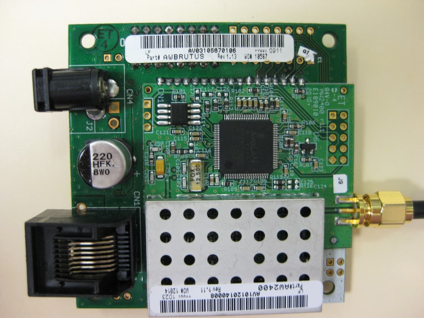 2.4 GHz Wireless Ethernet Module - FCC ID R4N-AW2400MR - Avalan Wireless Systems Incorporated