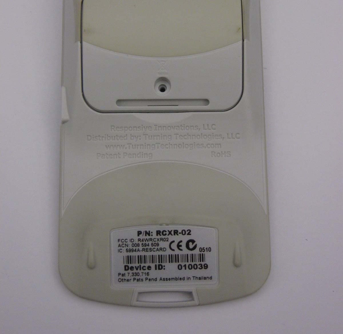 Response Card XR02 - FCC ID R4WRCXR02 - Turning Technologies, LLC (3)