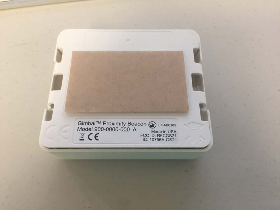 Gimbal Proximity Beacon - FCC ID R6CGS21 - Gimbal, Inc.