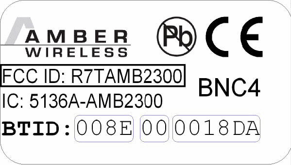 Bluetooth module BlueNiceCom IV - FCC ID R7TAMB2300 - Wuerth Elektronik eiSos GmbH & Co KG