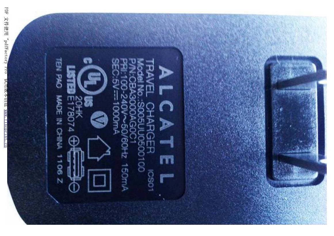 HSDPA/UMTS dual band / GSM four bands mobile phone - FCC ID RAD158 - TCT Mobile Limited (5)