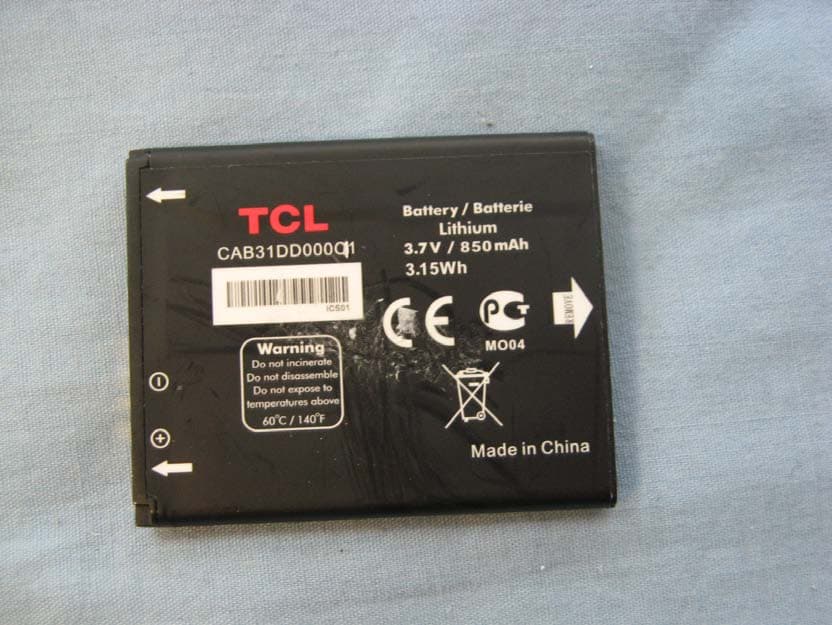 GSM/GPRS 850/1900 dual band mobile phone - FCC ID RAD190 - TCT Mobile Limited (2)