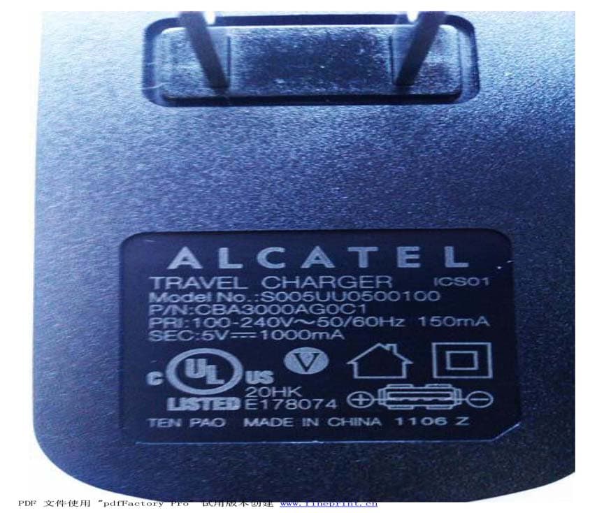 CDMA2000 Triple bands mobile phone - FCC ID RAD284 - TCT Mobile Limited
