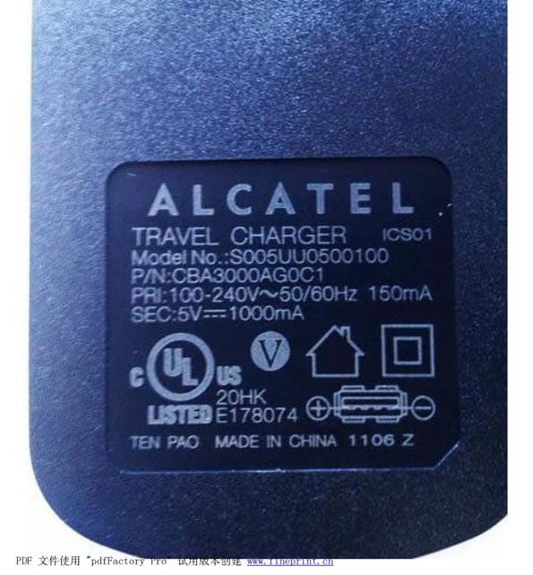 HSDPA/HSUPA/UMTS Tri-band / GSM quad bands mobile phone - FCC ID RAD323 - TCT Mobile Limited