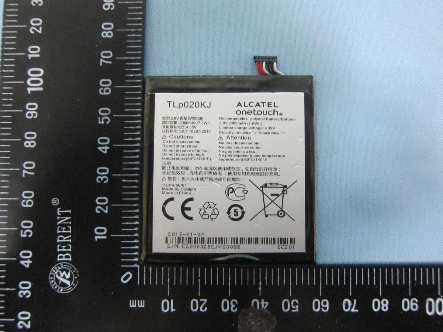 GSM Quad-band/UMTS Quad-band/LTE penta-band mobile phone - FCC ID RAD545 - TCT Mobile Limited (3)