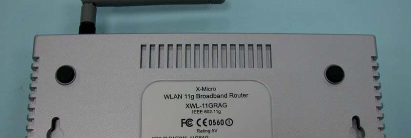 X-Micro WLAN 11g Broadband Router - FCC ID RAFXWL-11GRAG - X-Micro Technology Corp., (2)