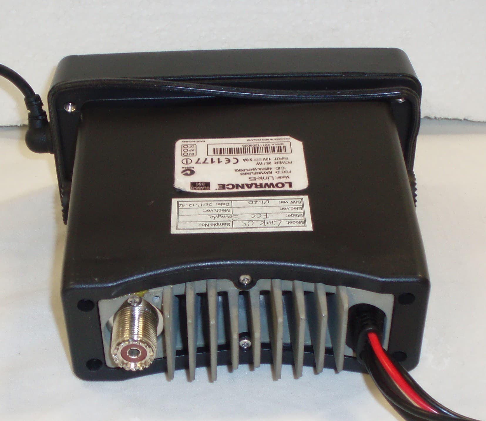 VHF MOBILE MARINE TRANSCEIVER WITH DSC (CLASS D) - FCC ID RAYVHFLINK5 - Navico Inc.