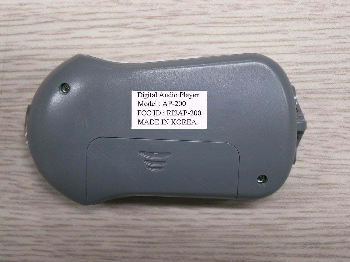 Digital Audio Player With FM Transmitter - FCC ID RI2AP-200 - Sodiff E&T Co., Ltd. (2)