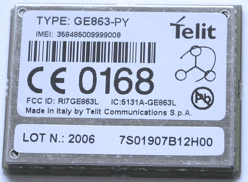 Quad-Band GSM/GPRS module - Type: GE863 - FCC ID RI7GE863L - Telit Communications S.p.A. (2)