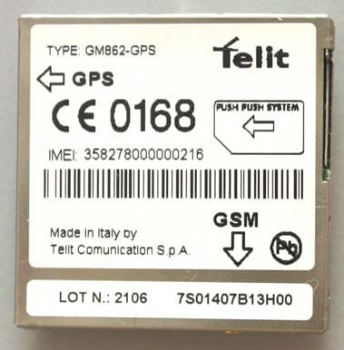 Quad-Band GSM/GPRS module - Type: GM862-GPS - FCC ID RI7GM862G - Telit Communications S.p.A.