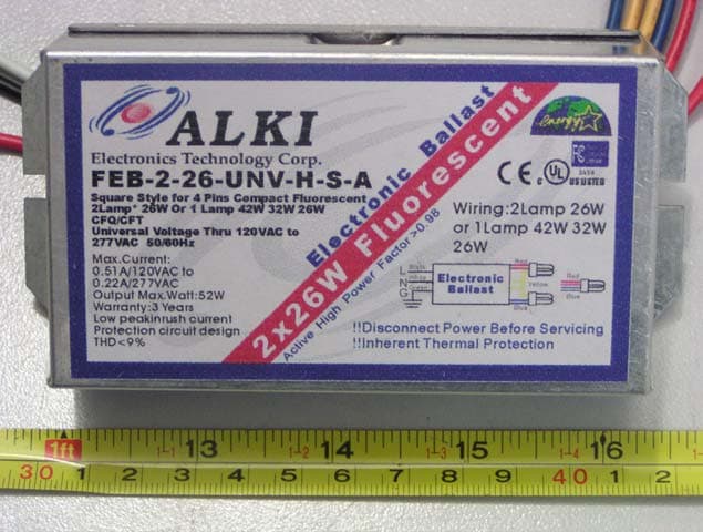Electronic Ballast - FCC ID RIZUNV0310 - ALKI Electronics Technology Corporation