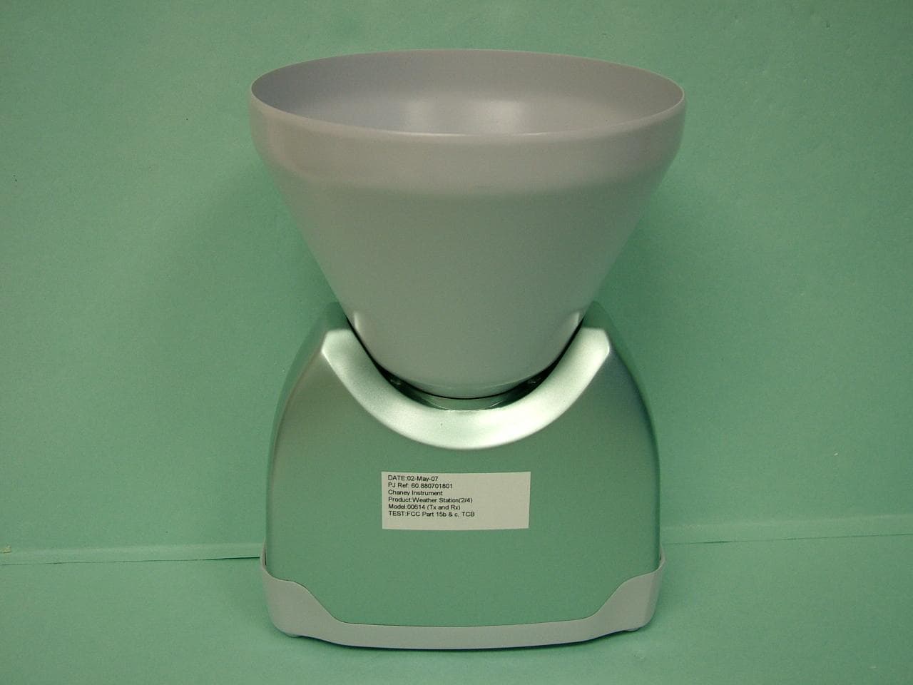 Wireless Rain Gauge Transmitter - FCC ID RNE00614TX - Chaney Instrument Co.