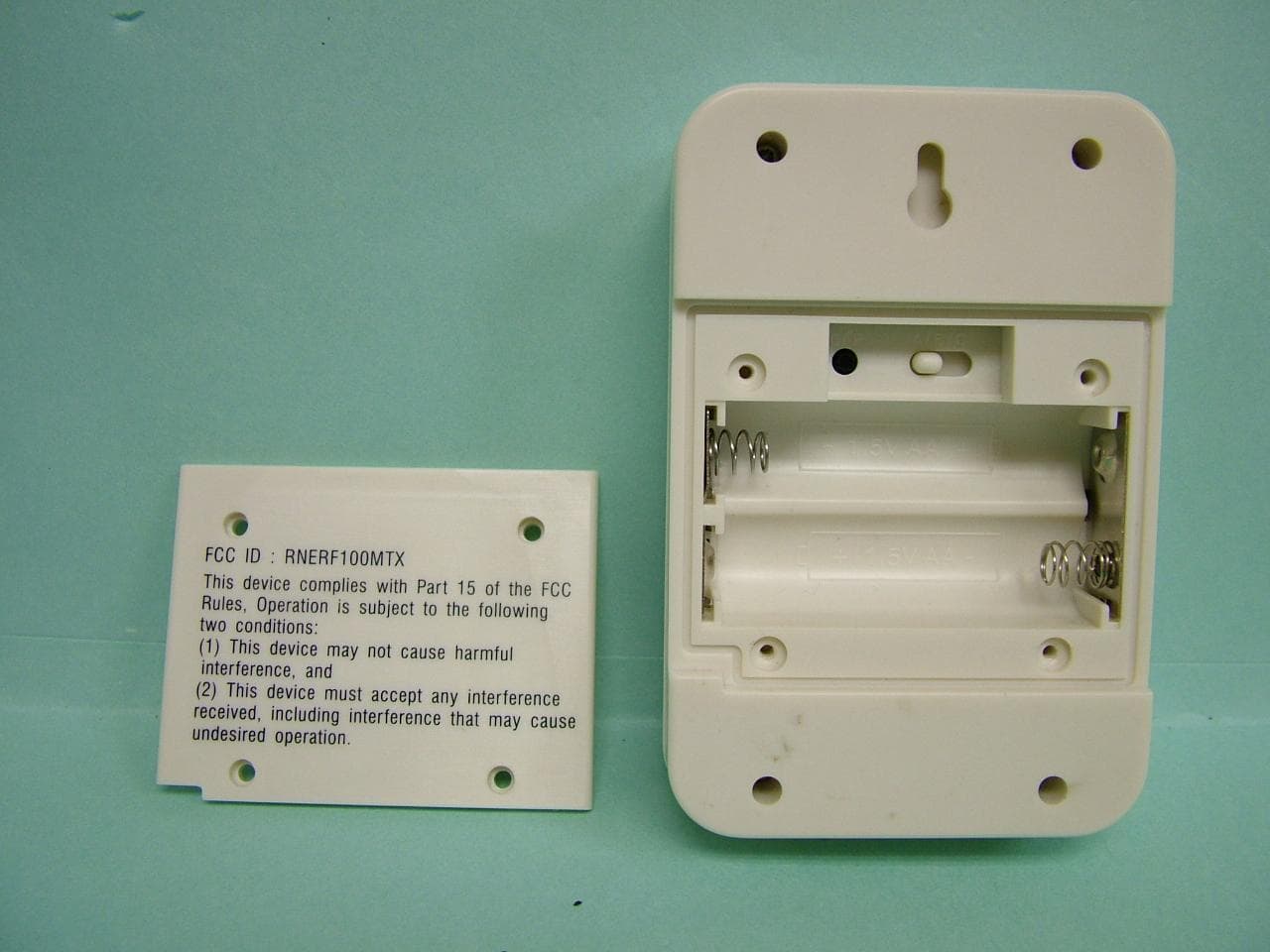Wireless Sensor for Weather Station - FCC ID RNERF100MTX - Chaney Instrument Co.