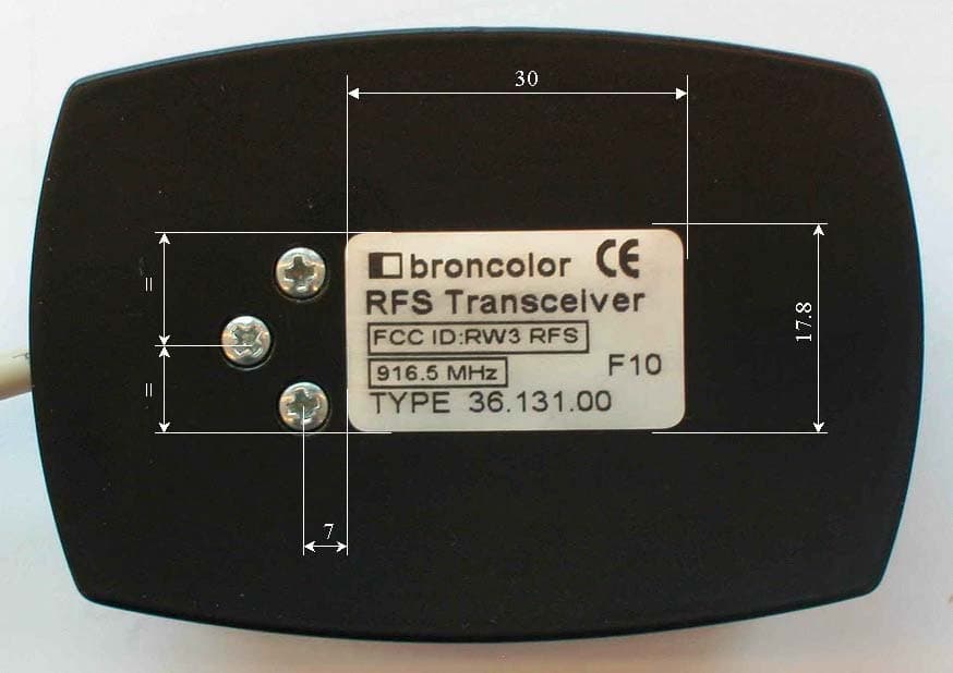 RFS USB Transceiver - FCC ID RW3RFS1 - Bron Elektronik AG