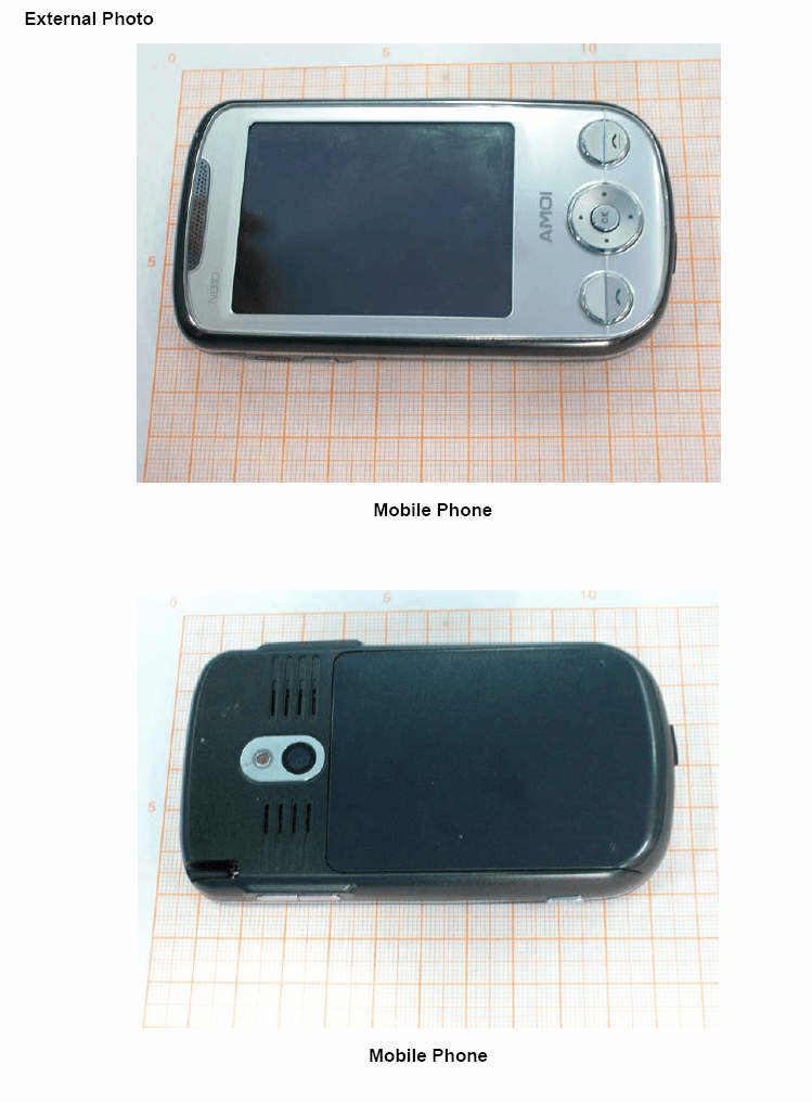 PCS1900 (Mobile Phone) - FCC ID RWZ-N810 - AMOI Electronics Co., Ltd.