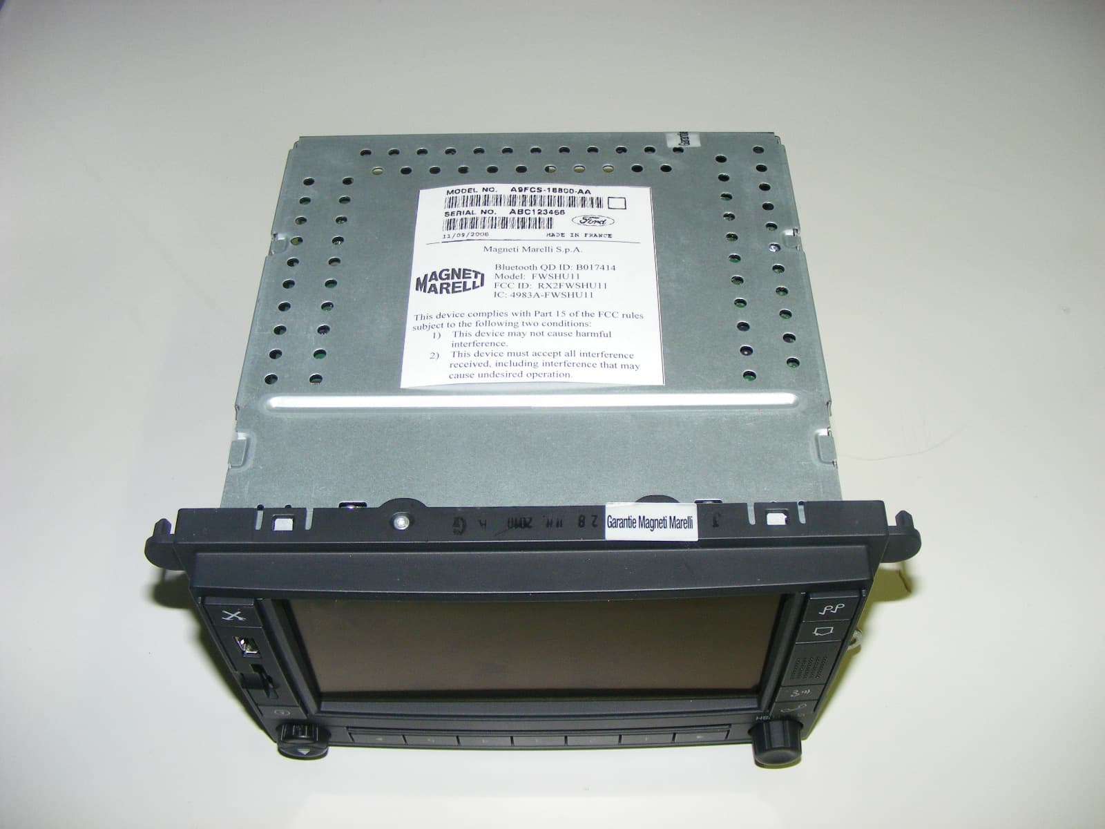 CAR Radio with Bluetooth Transceiver - FCC ID RX2FWSHU11 - Marelli Europe S.p.A. (4)