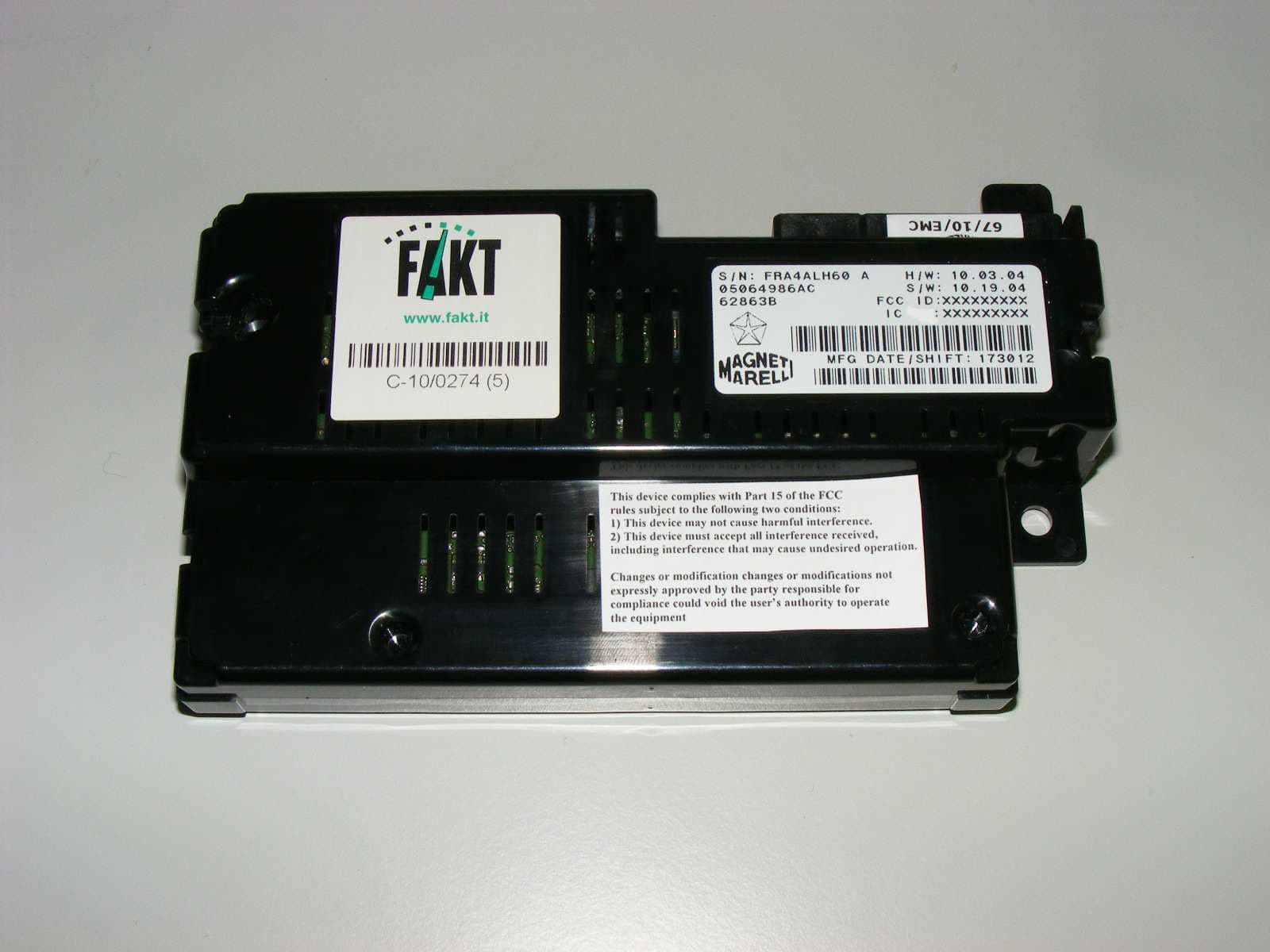 Bluetooth Vehicle Hand Free Module - FCC ID RX2HFM - Marelli Europe S.p.A.