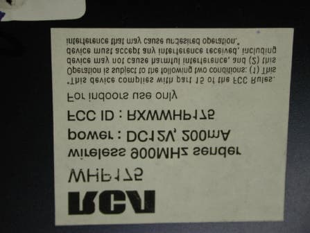 900MHz Transmitter - FCC ID RXWWHP175 - TWD Acoustic Products Limited