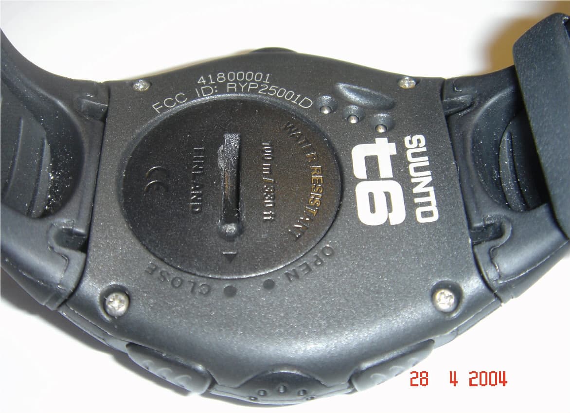HEART RATE RECEIVER - FCC ID RYP25001D - Suunto Oy