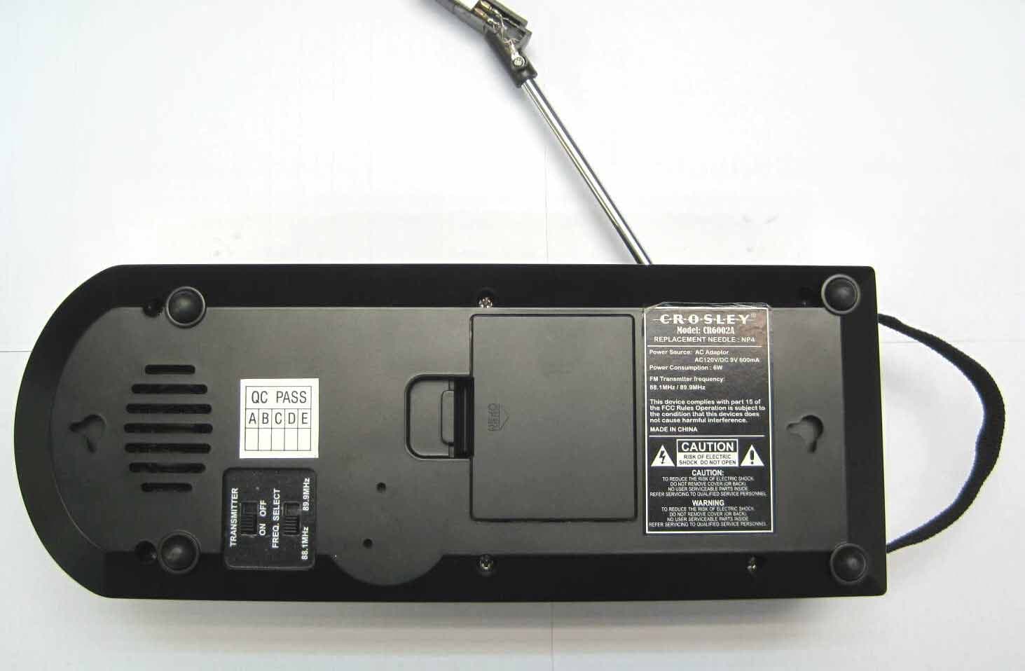 REVOLUTION- 2 SPEED TURNTABLE WITH USB - FCC ID S4W6002A - Hong Kong Modern Marketing Manufacturing Ltd.