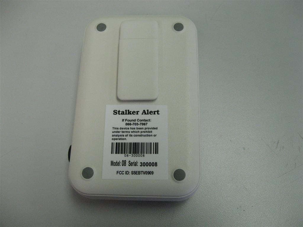 BluTag Stalker Alert - FCC ID S5EBTV0909 - Satellite Tracking of People LLC