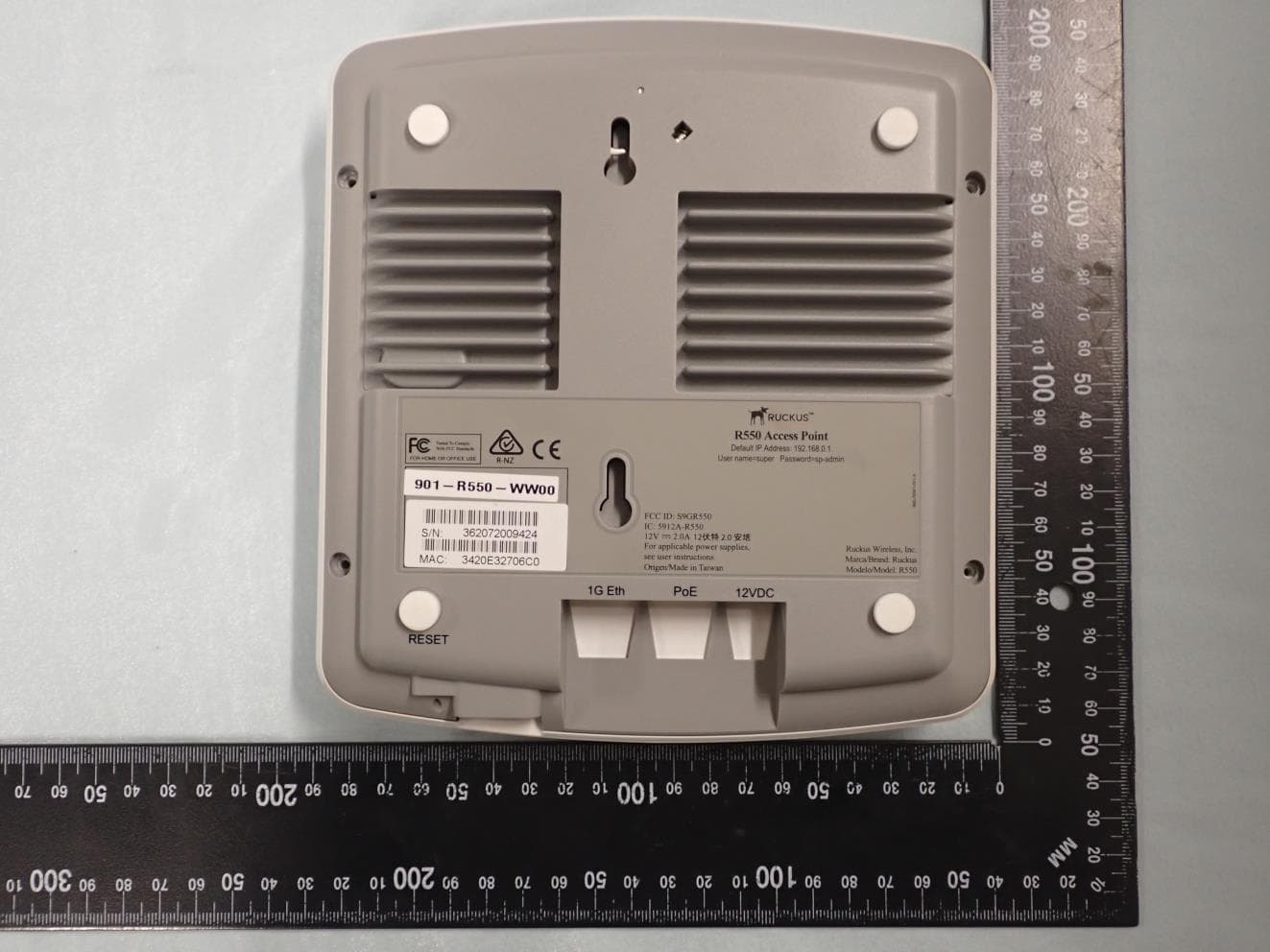 Wireless Access Point - FCC ID S9GR550P - Ruckus Wireless, Inc.