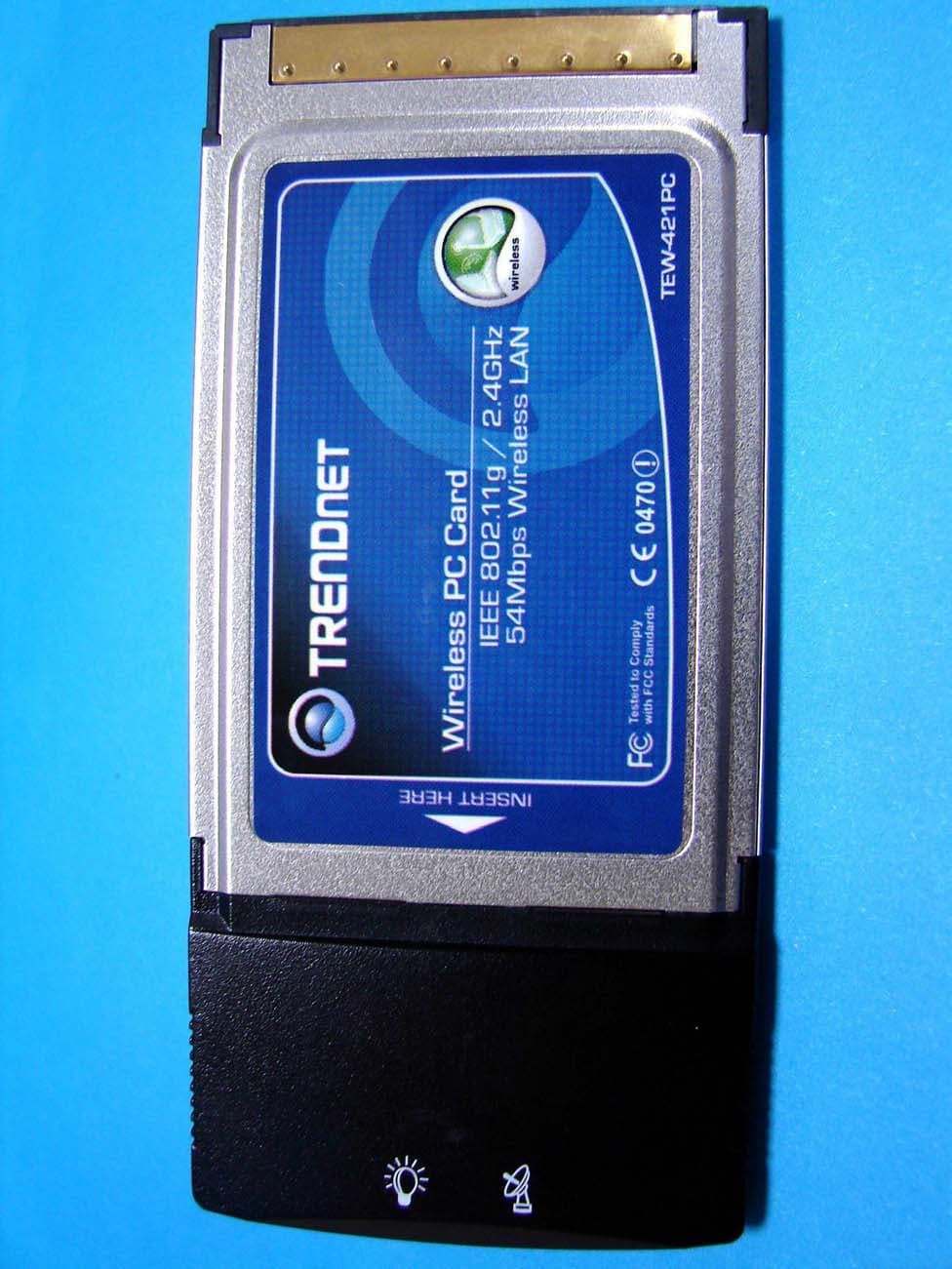 802.11G WLAN CARD BUS ADAPTER - FCC ID S9ZTEW421PC - TRENDNET, INC.