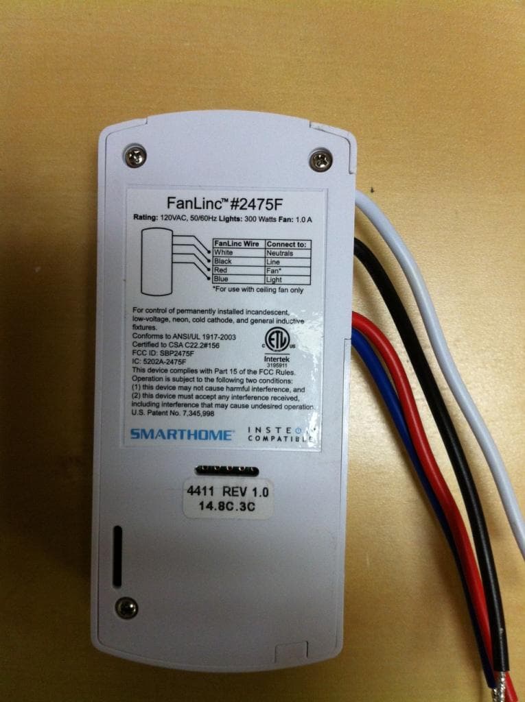 In-Line Fan and Light Controller - FCC ID SBP2475F - Insteon Technologies, LLC (1)