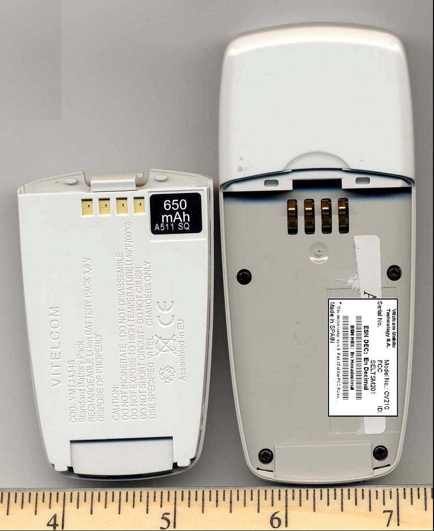 Single Band CDMA Cellular Phone - FCC ID SELTSM201 - Vitelcom Mobile Technology USA, Inc.