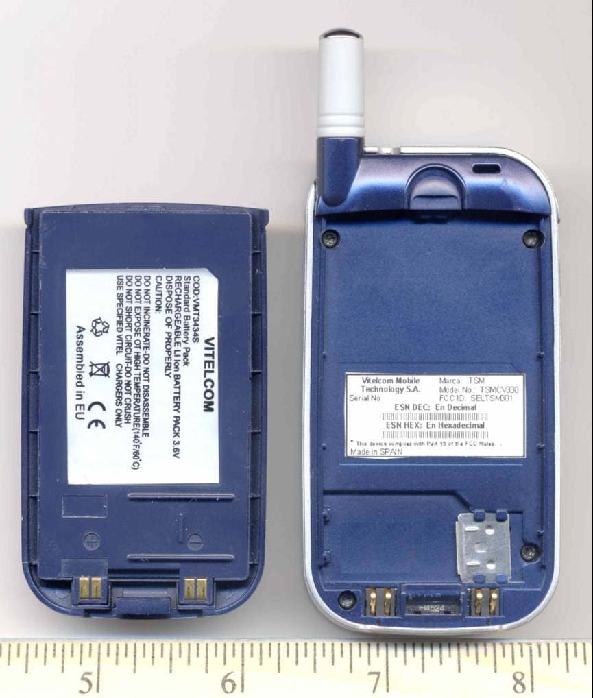 Single Band CDMA Cellular Phone - FCC ID SELTSM301 - Vitelcom Mobile Technology USA, Inc. (2)