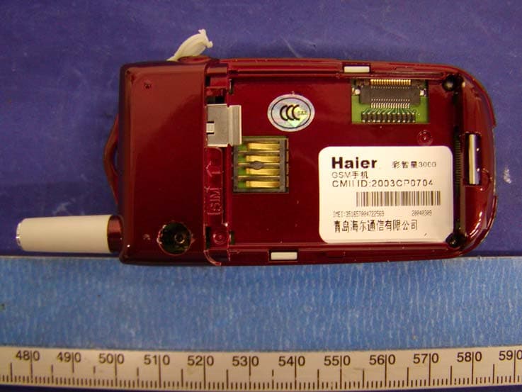 GSM/GPRS 1900 MHz Mobile Phone - FCC ID SG7Z3000B - Haier Telecom (Qingdao) Co., Ltd. (1)