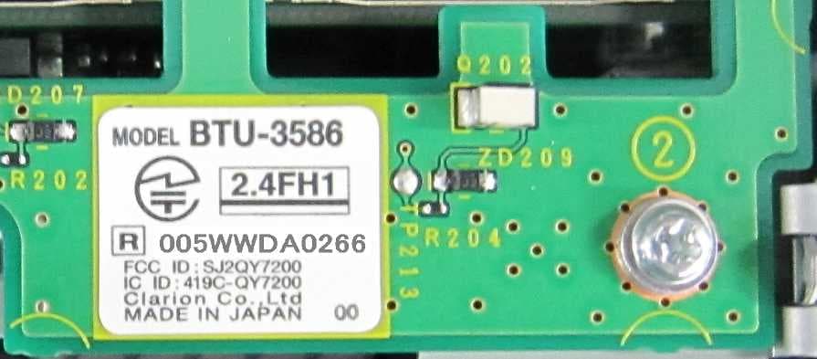 Bluetooth module - FCC ID SJ2QY7200 - Clarion Co., Ltd (4)