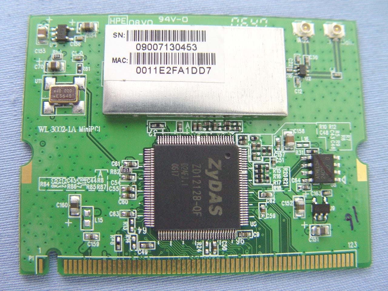WLAN 802.11b/g mini PCI Card - FCC ID SLH-WL-3002B - HL-Tech Corporation (2)