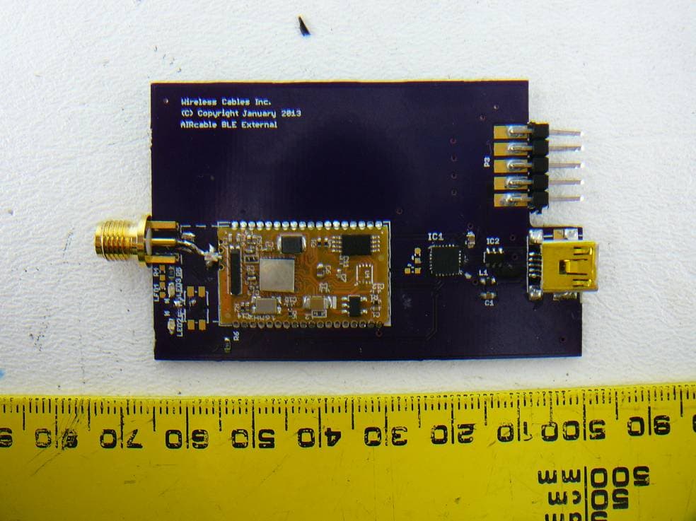Bluetooth 4.0 Low Energy Single Mode Module - FCC ID SQCBLE1K - Wireless Cables Inc.