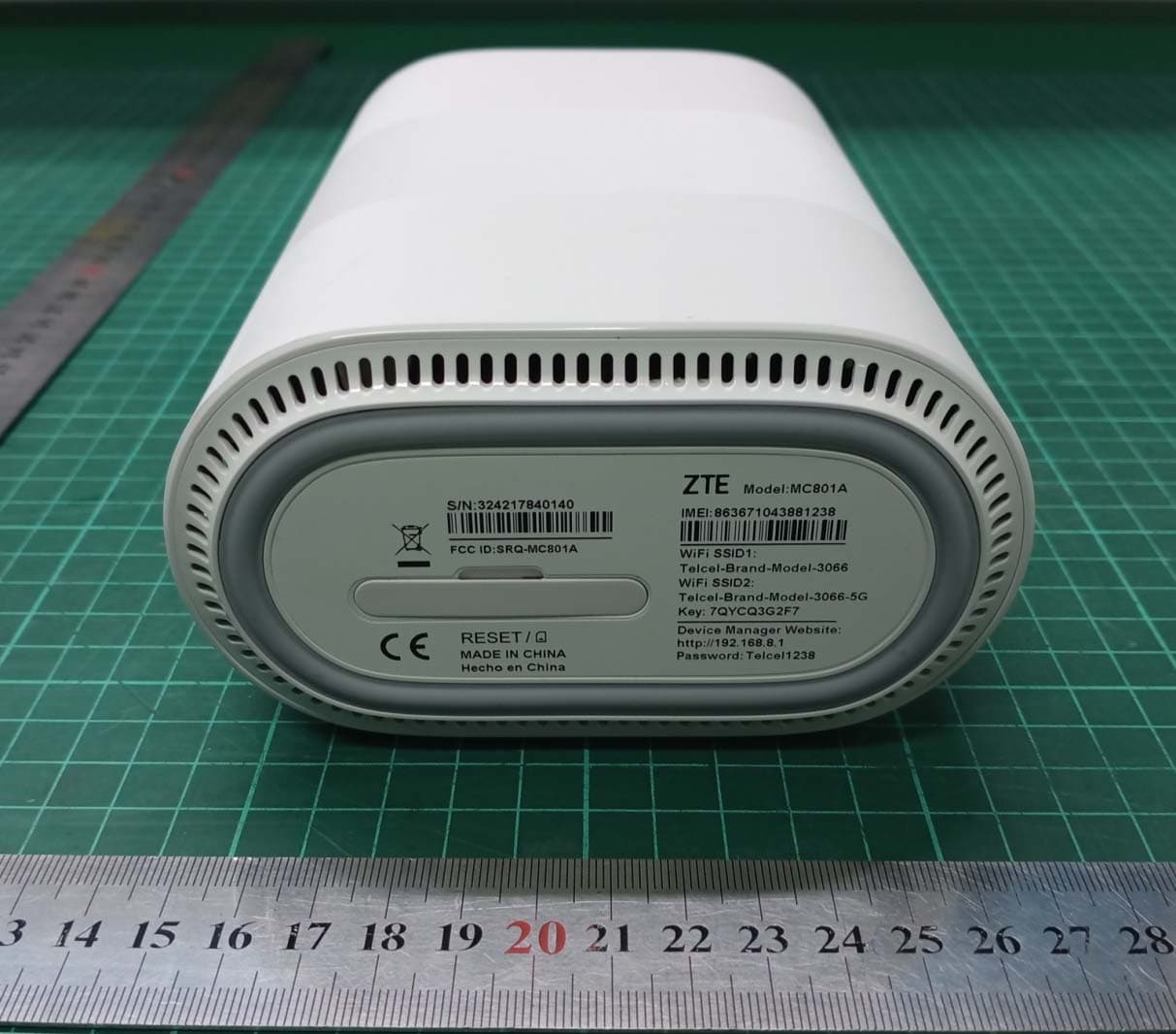 5G CPE with WCDMA, LTE, 5GNR and WiFi - FCC ID SRQ-MC801A - ZTE Corporation
