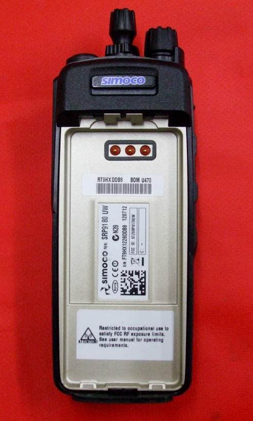 UHF PORTABLE TRANSCEIVER - FCC ID STZSRP9170UW - Simoco Wireless Solutions Pty Ltd (2)
