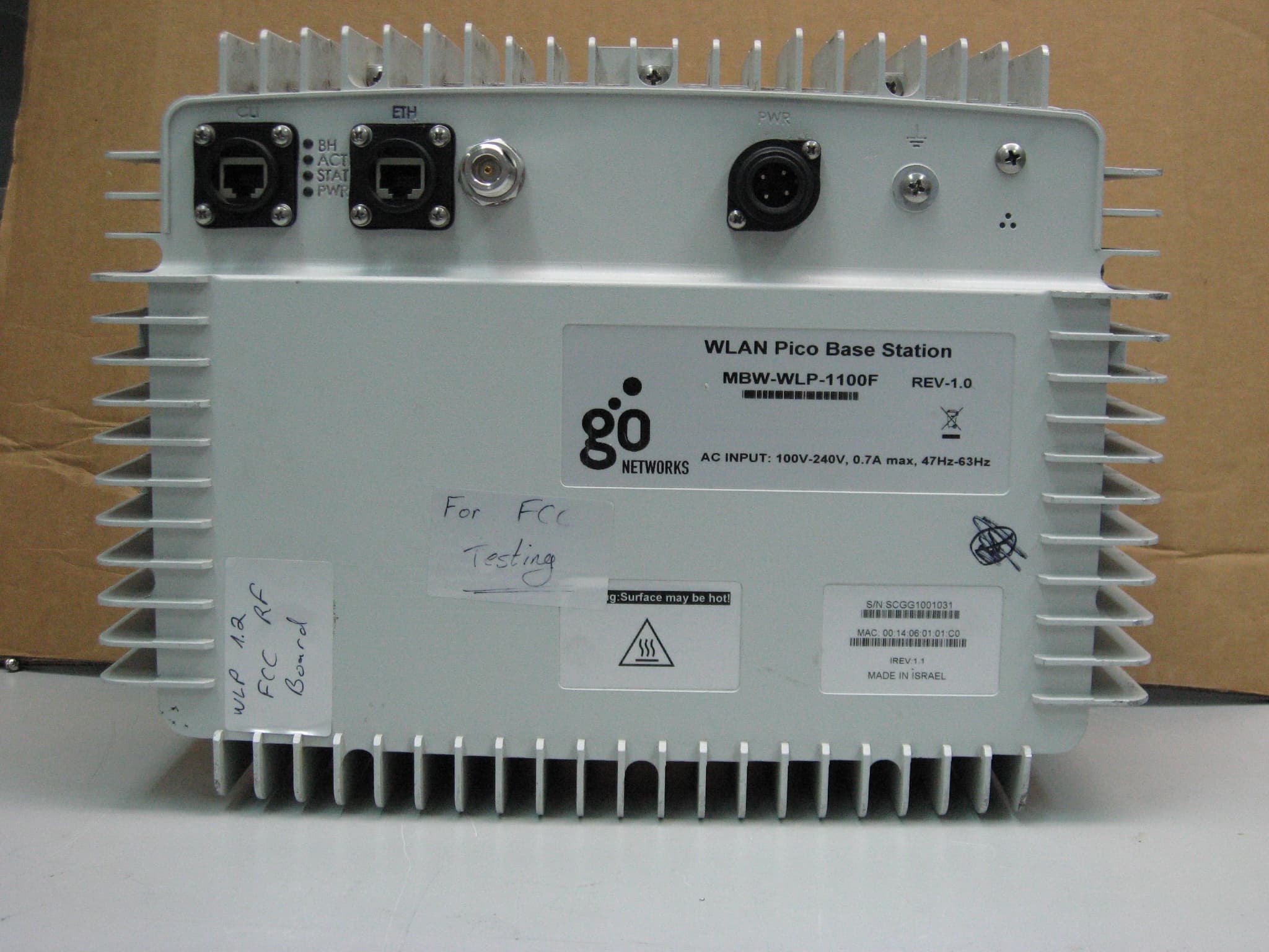 WIRELESS LAN ACCESS POINT - FCC ID T3G-WLP-1100F-HLS - Go Networks Inc. (2)