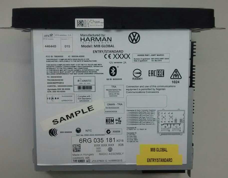 Infotainment System with Bluetooth - FCC ID T8GA476 - Harman Becker Automotive Systems (2)