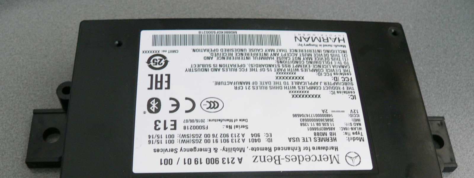 Hardware for Enhanced Remote-, Mobility- & Emergency Services - FCC ID T8GHERMES - Harman Becker Automotive Systems (3)