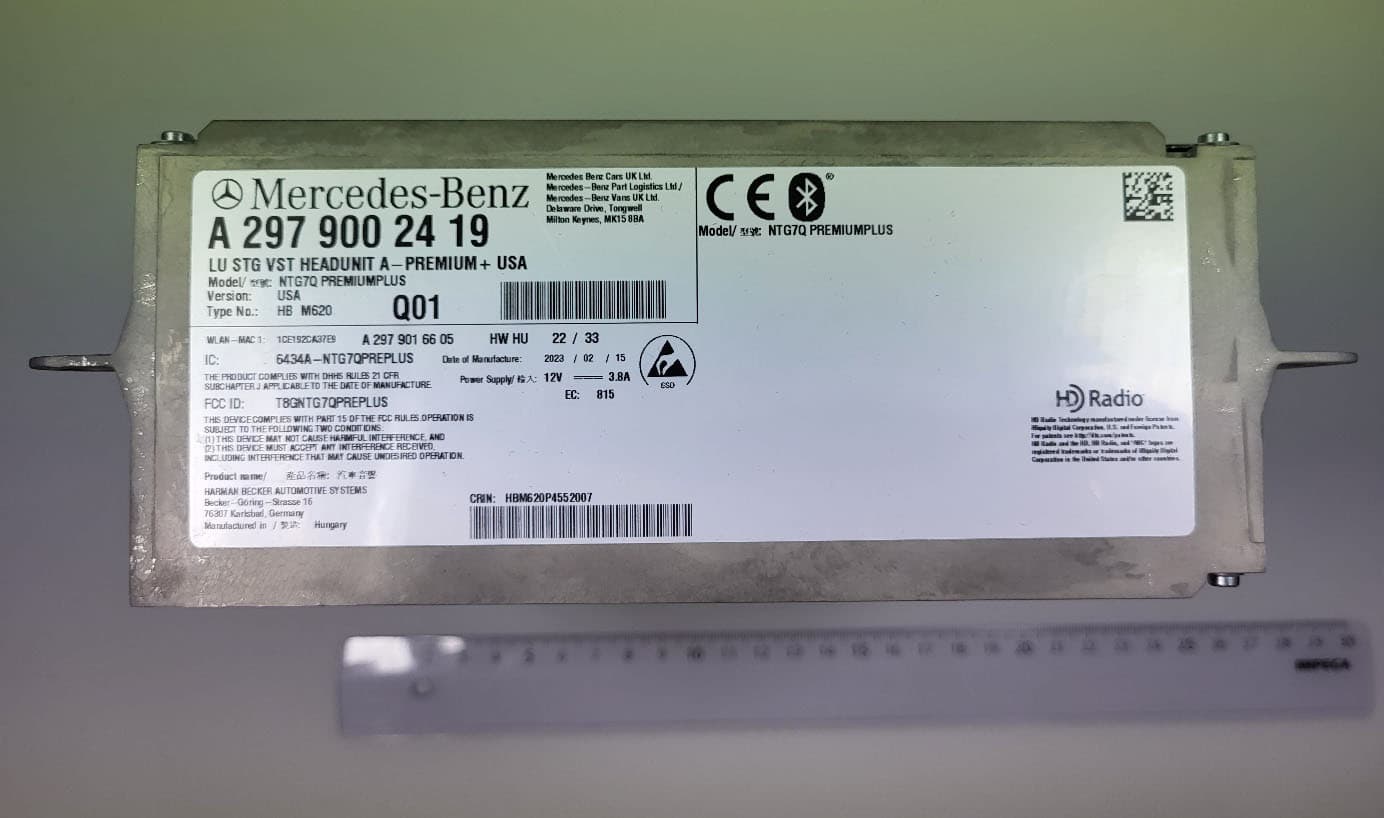 Automotive head unit to be installed in cars with the following features FM, AM, DAB, DVB, USB, Bluetooth, WLAN and GNSS - FCC ID T8GNTG7QPREPLU - Harman Becker Automotive Systems (4)
