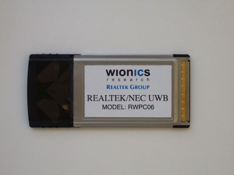UltraWideband PC Card Adapter - FCC ID T8YRWPC06 - Starix Technology, Inc.