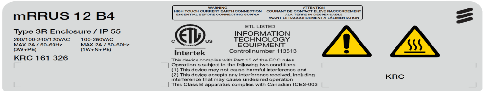LTE / WCDMA Radio Equipment - FCC ID TA8AKRC161326 - Ericsson AB (4)
