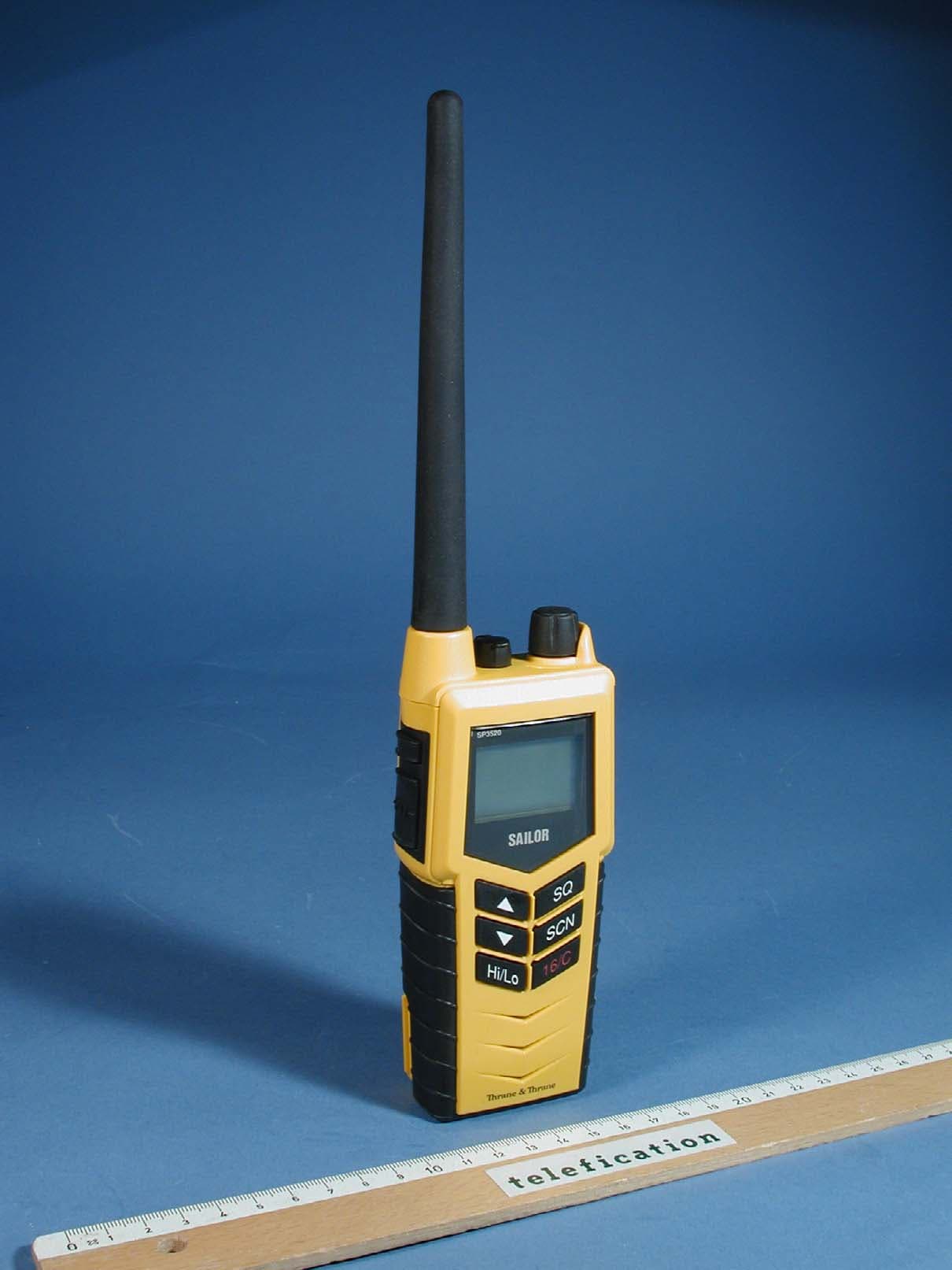 Sailor SP3520 Hand Held VHF Radiotelephone (GMDSS) - FCC ID TCOSP3520 - Thrane & Thrane A/S