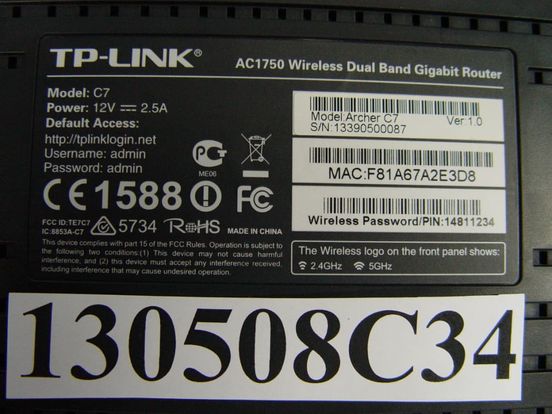 AC1750 Wireless Dual Band Gigabit Router - FCC ID TE7C7 - TP-Link Technologies Co., Ltd.
